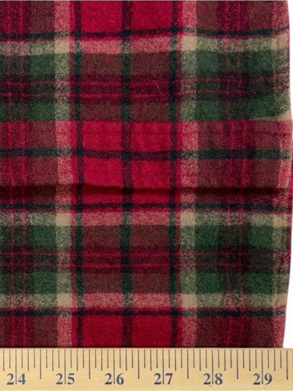 Vintage Pendleton Board Shirt Men Large Long Red Green Plaid Wool Collar Flannel - Picture 8 of 9